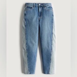 Hollister Ultra High-Rise Medium Wash Contrast Mom Jeans